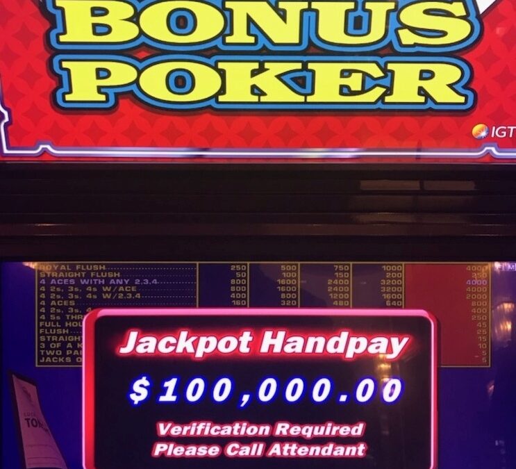 Four Aces and a ‘Kicker’ Fifth Card Score a $100,000 Jackpot Win on Bonus Poker at Hard Rock Hotel & Casino Atlantic City