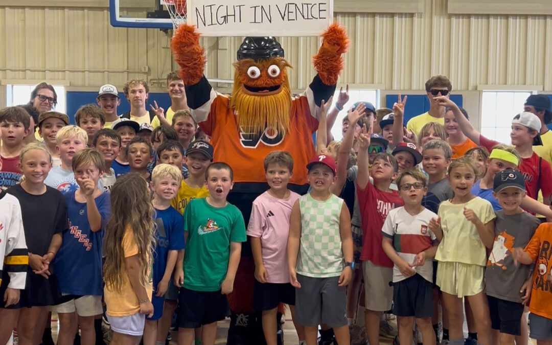 Night in Venice welcomes Flyers mascot Gritty
