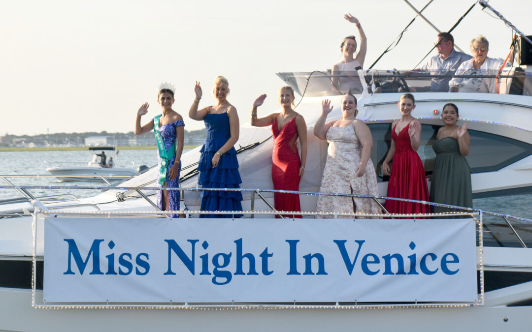 Stars, stripes and Christmas lights on full display at Night in Venice