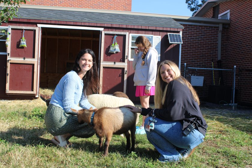 Absecon students interact with animals at the school’s therapy farm